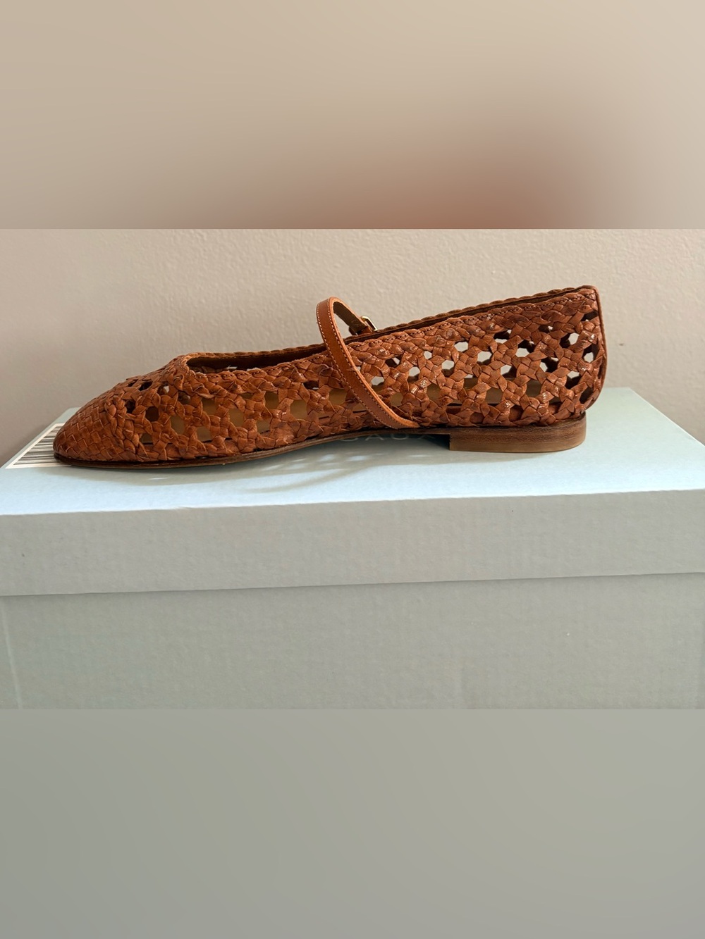 Margaux the Woven Fonteyn Jane shoes | color: Leather Saddle | size: 36 M